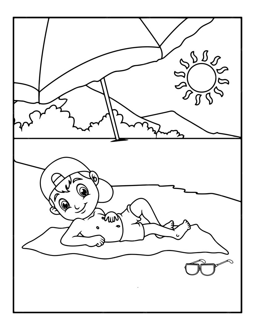 Beach Buddies Bash coloring page