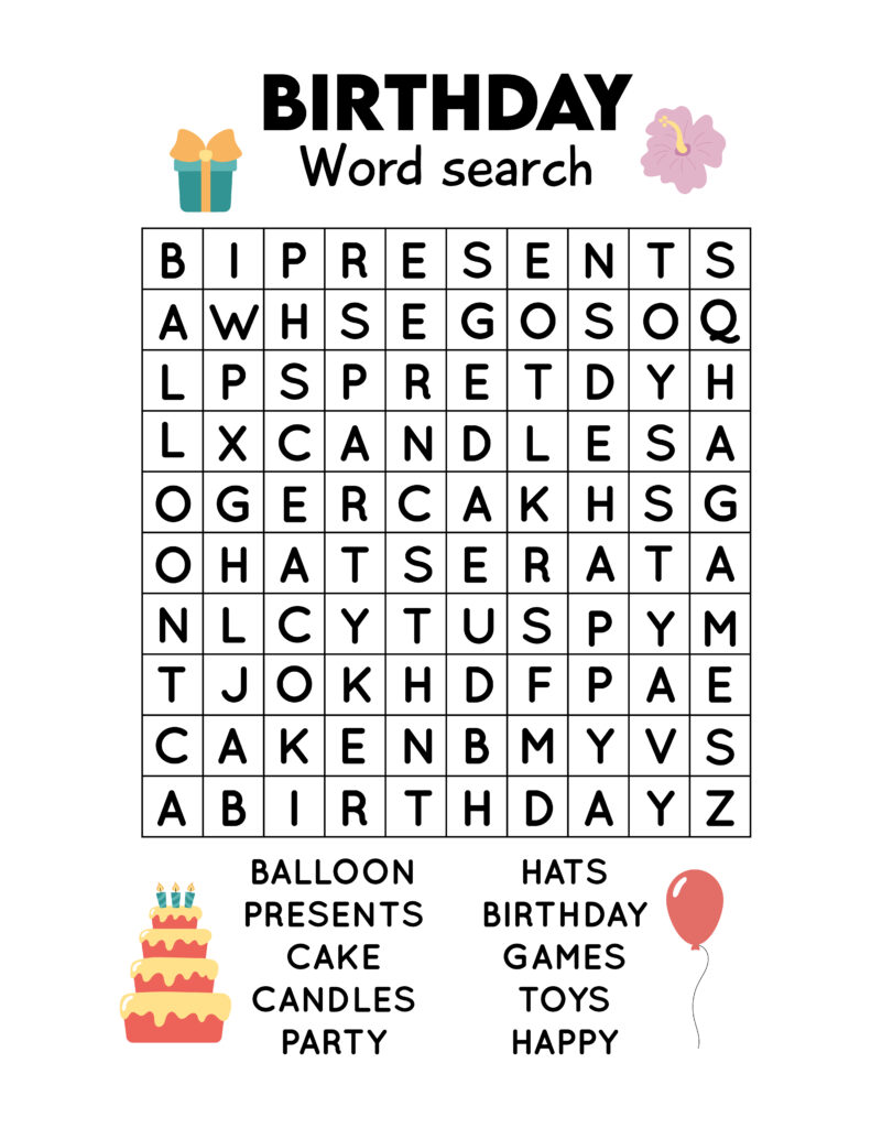 ALT TEXT: A vibrant word search puzzle featuring popular trends in birthday celebrations.
DESCRIPTION: An engaging word search dedicated to current trends and popular elements in birthday parties.
Caption: Stay trendy with this exciting birthday trends word search!
TITLE: Birthday Trends Word Search