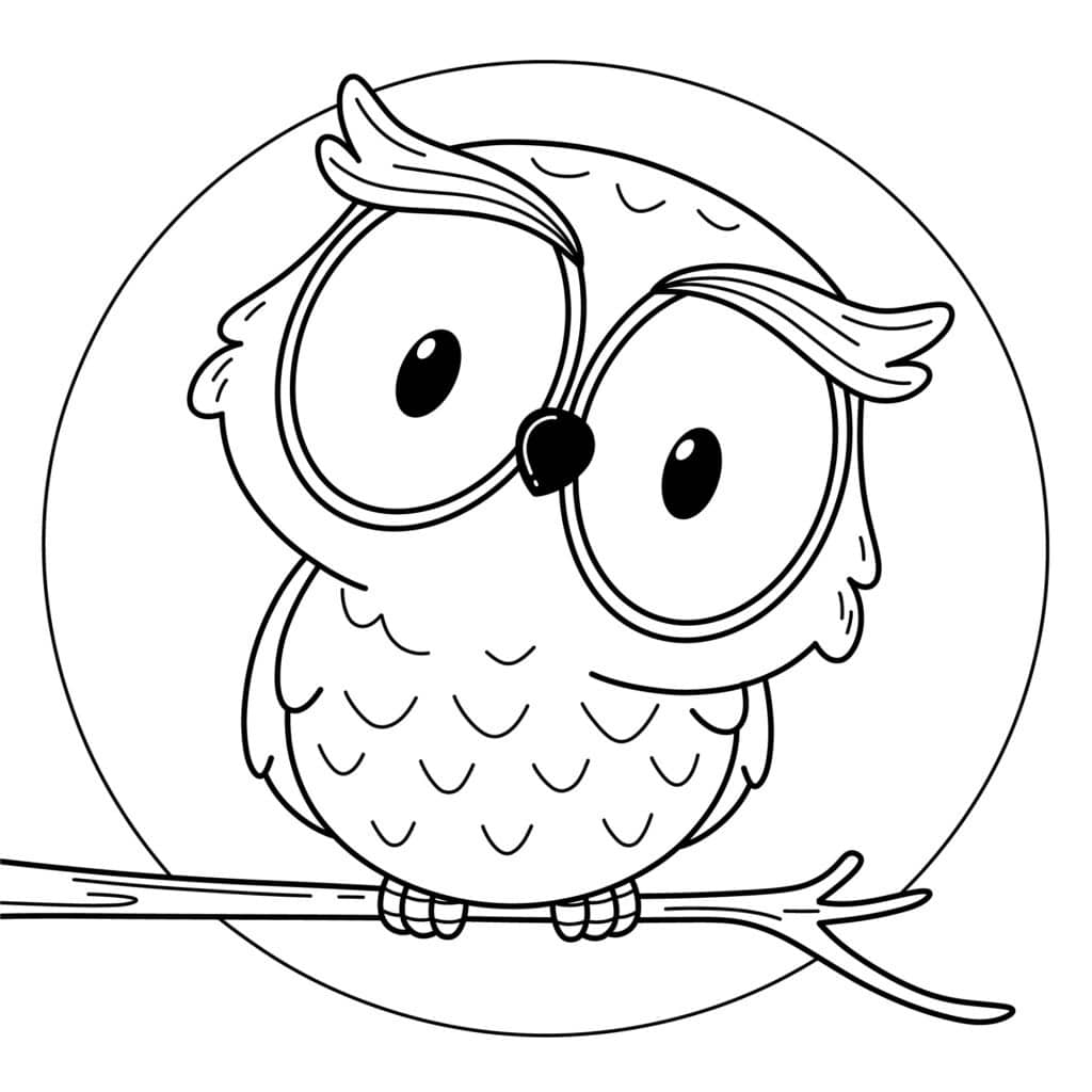 ALT TEXT: A cute owl with large eyes sitting on a branch.
DESCRIPTION: A charming drawing of an owl, capturing its expressive nature.
Caption: Embrace the night with this adorable owl drawing!
TITLE: Owl with Big Eyes