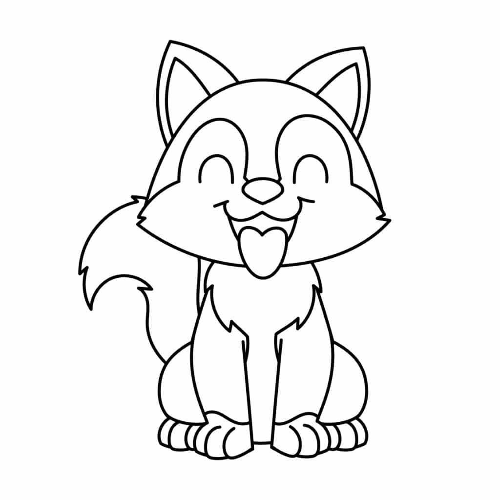 A color by number activity featuring a friendly fox.