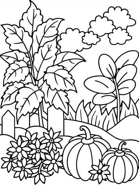 A color by number activity featuring fall flowers.