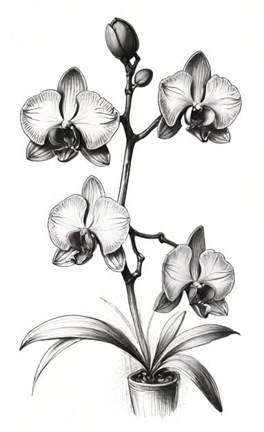 ALT TEXT: A watercolor orchid with soft, blended petals in various colors.
DESCRIPTION: A delicate watercolor painting of an orchid flower showcasing soft colors and detailed petals.
Caption: Capture the elegance of orchids with watercolor techniques.
TITLE: Watercolor Orchids