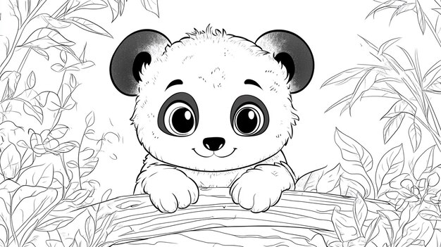 ALT TEXT: A cute cartoon-style panda with exaggerated features.
DESCRIPTION: A playful and colorful panda drawing designed for children's illustrations.
Caption: Bring a smile with this adorable cartoon panda!
TITLE: Cartoon Panda