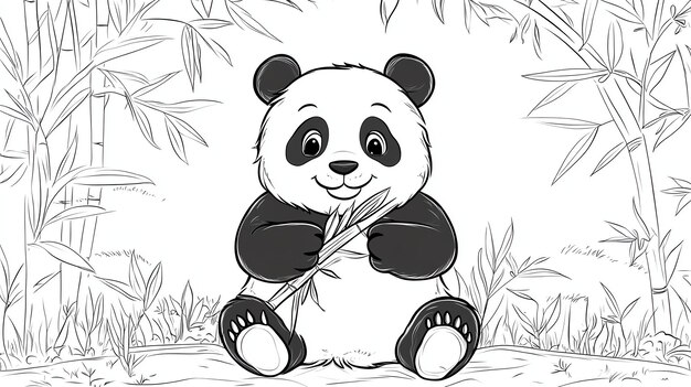 ALT TEXT: A panda on an adventurous journey through a vibrant jungle.
DESCRIPTION: A dynamic illustration showcasing a panda exploring the jungle.
Caption: Embark on an adventure with this playful panda in the jungle!
TITLE: Panda in a Jungle Adventure