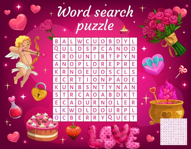 ALT TEXT: A word search puzzle featuring famous love stories in literature.
DESCRIPTION: An engaging word search celebrating the timeless nature of love in literature.
Caption: Discover classic love stories with this love in literature-themed word search!
TITLE: Love in Literature