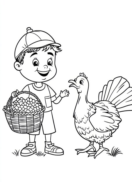 ALT TEXT: A farmer interacting lovingly with chickens.
DESCRIPTION: A heartwarming illustration of a farmer with their chickens, perfect for showcasing farm life.
Caption: Experience the bond between farmer and chickens in this charming scene!
TITLE: Chickens with a Farmer