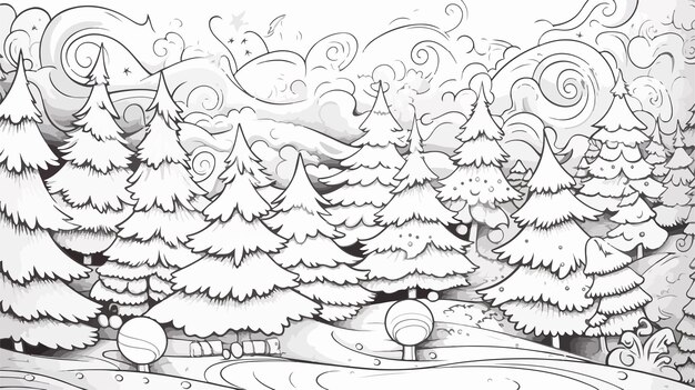 ALT TEXT: A Christmas tree in a winter wonderland setting.
DESCRIPTION: A tranquil illustration of a Christmas tree surrounded by snow and winter beauty.
Caption: Experience the magic of winter with this beautiful Christmas tree in a snowy landscape!
TITLE: Winter Wonderland Tree