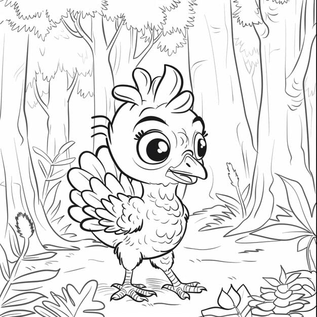 ALT TEXT: Chickens exploring a magical forest filled with whimsical creatures.
DESCRIPTION: An enchanting illustration of chickens in a magical forest, perfect for showcasing creativity and fantasy.
Caption: Step into a world of magic with these delightful chickens exploring a fantasy forest!
TITLE: Chickens in a Magical Forest