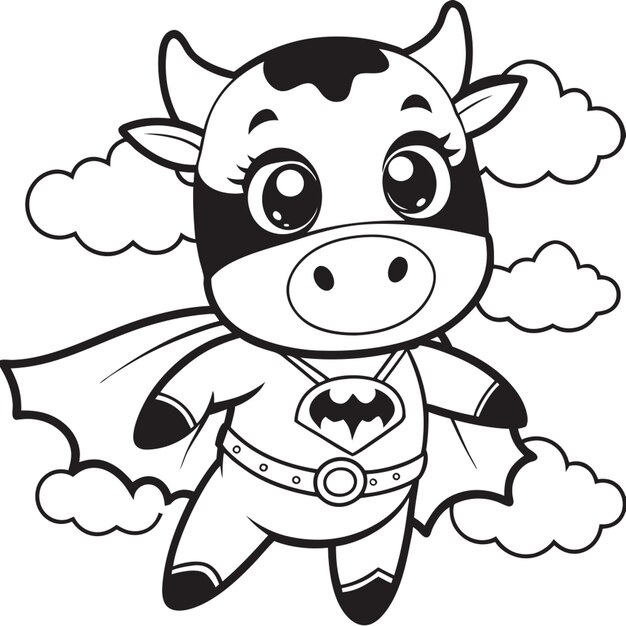 A brave pig dressed as a superhero in a heroic pose.