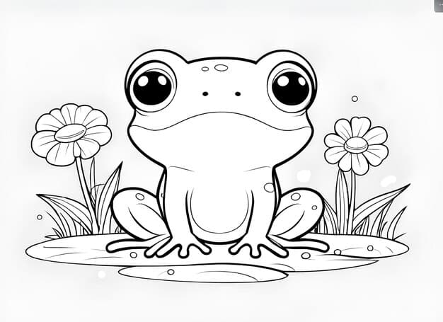 ALT TEXT: A frog surrounded by beautiful blooming flowers.
DESCRIPTION: A charming drawing of a frog amidst vibrant flowers.
Caption: Celebrate nature’s beauty with this frog and flowers drawing!
TITLE: Frog with Flowers