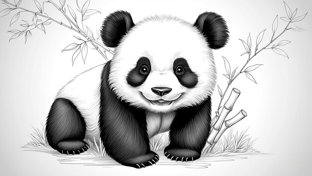 ALT TEXT: An ink wash drawing of a panda emphasizing light and shadow.
DESCRIPTION: A unique panda artwork created through ink wash techniques.
Caption: Experience the beauty of contrast with this ink wash panda!
TITLE: Ink Wash Panda