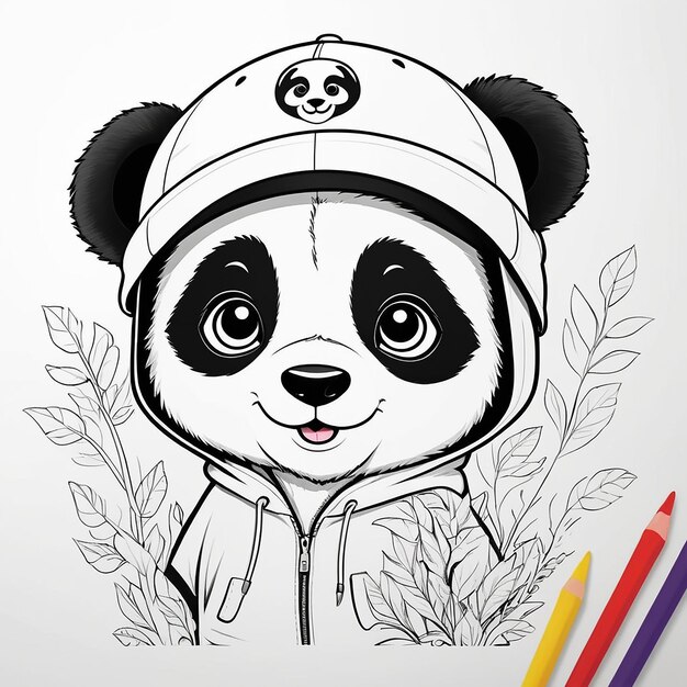 ALT TEXT: A cute panda wearing fun accessories like a hat and glasses.
DESCRIPTION: A playful panda illustration featuring humorous accessories.
Caption: Accessorize your art with this delightful panda drawing!
TITLE: Panda with Accessories