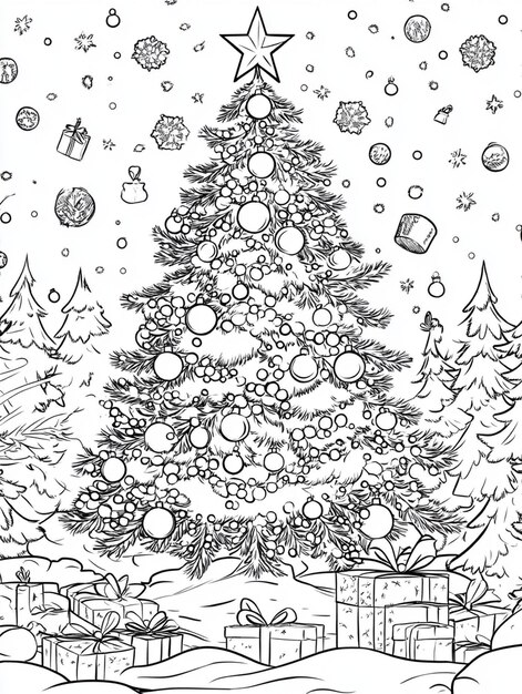 ALT TEXT: A funky Christmas tree design with eclectic colors and patterns.
DESCRIPTION: An illustration of a Christmas tree featuring vibrant and unusual decorations.
Caption: Bring some fun to your holiday season with this vibrant funky Christmas tree design!
TITLE: Funky Tree