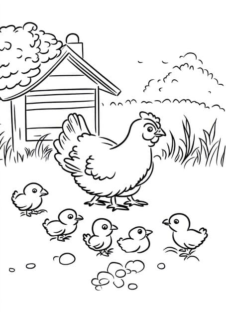 ALT TEXT: Chickens comfortably settled in their coop.
DESCRIPTION: A cozy illustration of chickens in their coop, perfect for showcasing farm life.
Caption: Experience the comfort of home with this charming scene of chickens in their coop!
TITLE: Chickens in a Coop