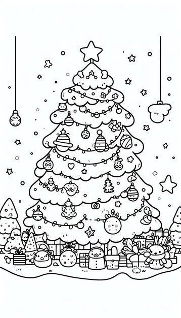 ALT TEXT: A Christmas tree decorated with candy canes and sweets.
DESCRIPTION: An illustration of a Christmas tree featuring various candies and festive treats.
Caption: Satisfy your sweet tooth this holiday season with a delightful candy cane tree design!
TITLE: Candy Cane Tree