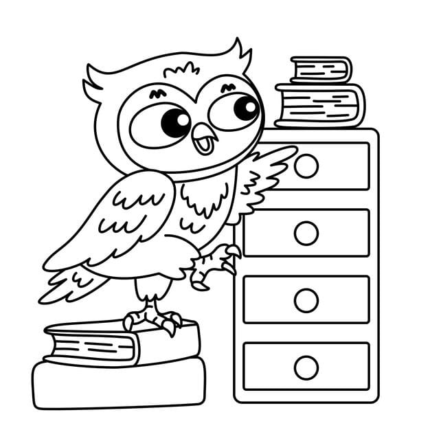 **ALT TEXT**: An owl perches on a stack of books in a cozy library, surrounded by shelves filled with colorful volumes. The owl looks wise and attentive, with soft, warm lighting creating a serene reading atmosphere.

**Description**: A charming scene of an owl sitting atop a pile of books in a quaint library, its large eyes scanning the pages as if pondering the stories within. The warm glow of the library lights reflects off the wooden shelves, enhancing the peaceful ambiance and inviting readers to lose themselves in the world of books.

**Title**: "Owl in the Library: A Wise Reader"

**Caption**: This inquisitive owl makes itself at home among the books, embodying the spirit of knowledge and discovery in a tranquil library setting, where every page turned leads to new adventures.