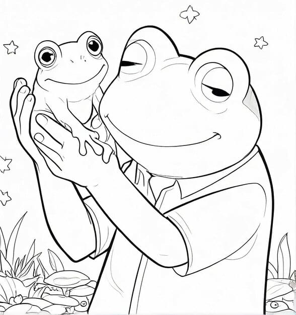 ALT TEXT: A heartwarming portrait of a family of frogs together.
DESCRIPTION: A charming drawing of a frog family showcasing love and togetherness.
Caption: Celebrate family with this frog family portrait drawing!
TITLE: Frog Family Portrait