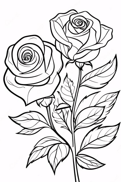 A geometric drawing of a rose, showcasing structured shapes and symmetry.