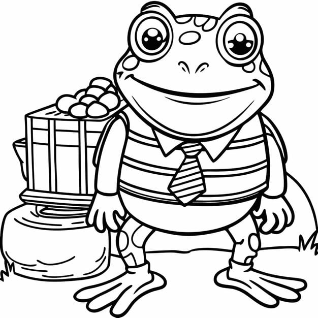 ALT TEXT: A sophisticated frog dressed in a suit with a bow tie and hat.
DESCRIPTION: A humorous drawing of a stylish frog showcasing elegance.
Caption: Elevate your art with this frog in a suit drawing!
TITLE: Frog in a Suit