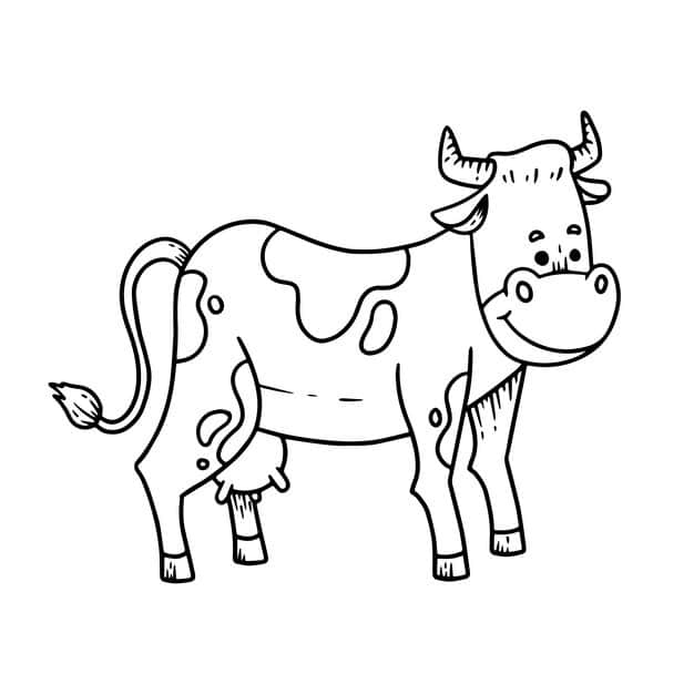 ALT TEXT: A playful cartoon drawing of a cow with exaggerated features and bright colors.
DESCRIPTION: A whimsical portrayal of a cow in a cartoon style, highlighting creativity and fun.
Caption: Bring smiles with a charming cartoon cow drawing!
TITLE: Cartoon Cow Drawing