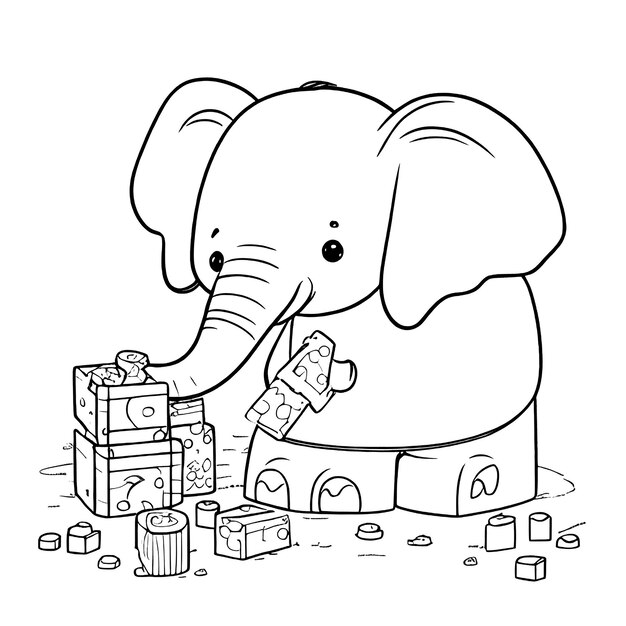 ALT TEXT: An elephant excitedly discovering a treasure chest.
DESCRIPTION: A vibrant illustration of an elephant on an adventure with a treasure chest, perfect for evoking excitement.
Caption: Uncover treasures with this delightful elephant on its adventure!
TITLE: Elephant and a Treasure Chest