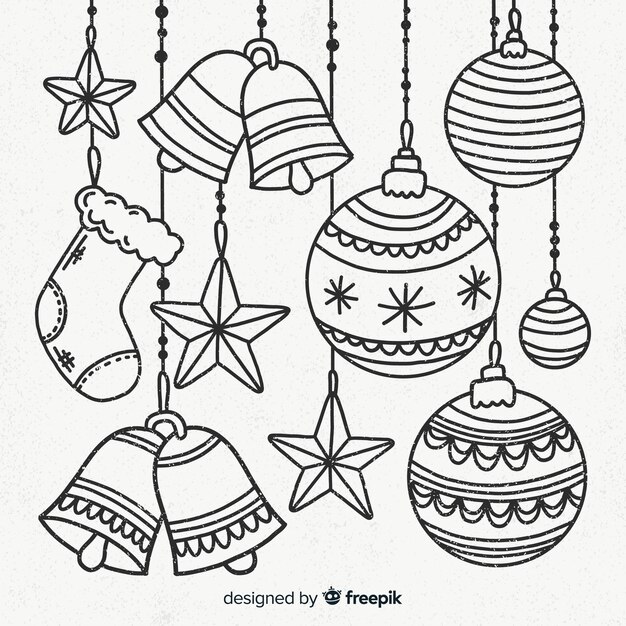 A collection of beautiful Christmas ornaments in various shapes and colors, ready to be hung on the tree.