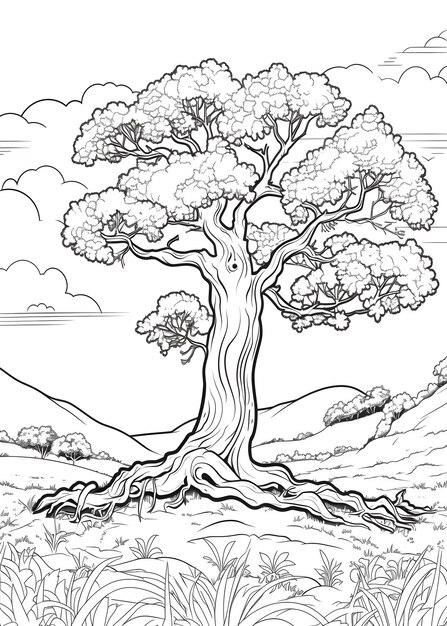 A tree growing from rocks, symbolizing resilience