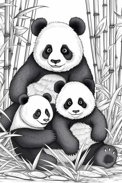 ALT TEXT: A panda playing with other animals in a vibrant scene.
DESCRIPTION: A heartwarming illustration showcasing a panda and its animal friends.
Caption: Celebrate friendship with this charming panda and friends drawing!
TITLE: Panda and Friends