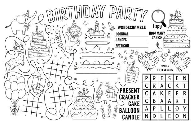 ALT TEXT: A vibrant word search puzzle featuring various birthday party themes.
DESCRIPTION: An engaging word search dedicated to popular themes for birthday celebrations.
Caption: Explore creative birthday themes with this delightful word search!
TITLE: Birthday Themes Word Search