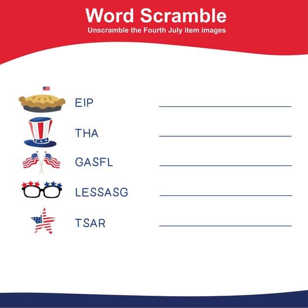 40 usa word scramble game 135819 267