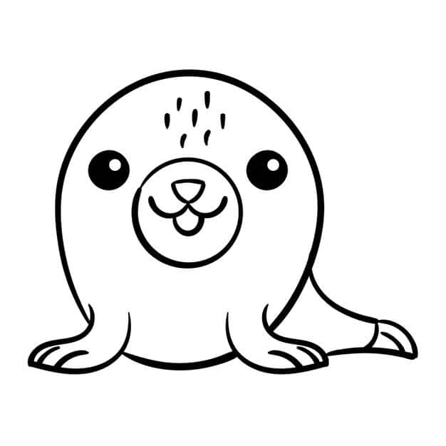 baby seal cartoon isolated seal vector illustration 101266 17265