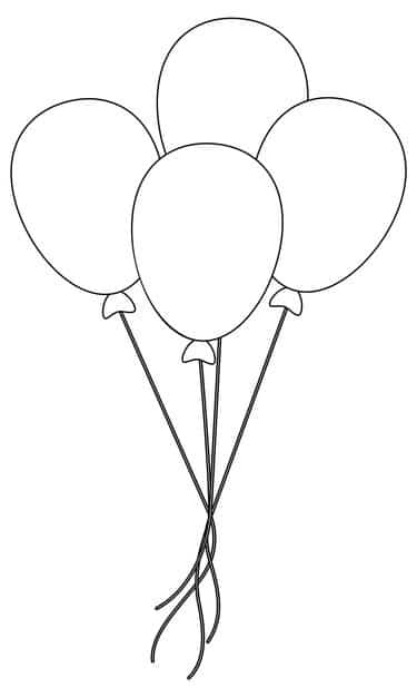 balloon doodle outline colouring 1639 33841