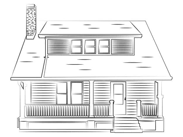 black outline rural house design hand drawn house vector illustration sketch style 537735 387