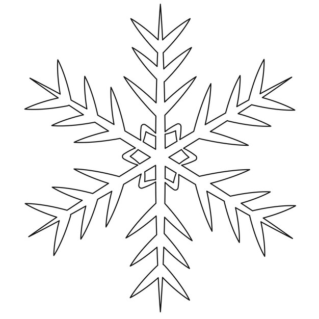 black white line christmas snowflake vector illustration 214887 643