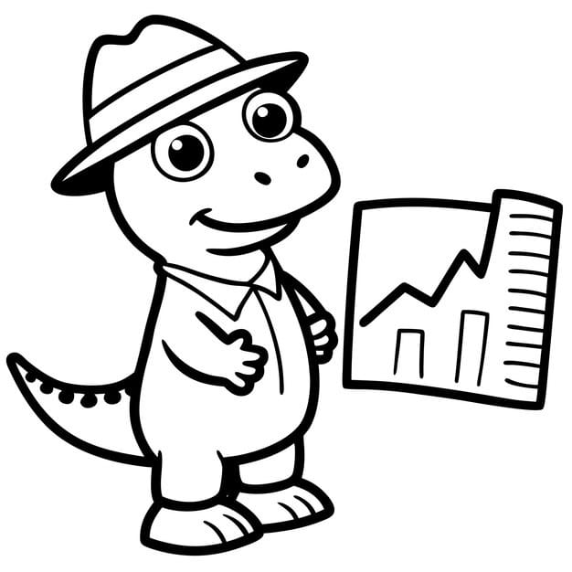 cartoon dinosaur with drawing arrow it 1025542 51101