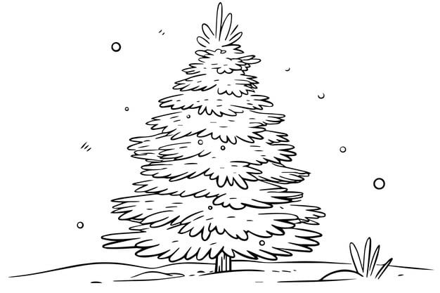 christmas tree vector illustration hand drawn engraving ink sketch 898083 2109