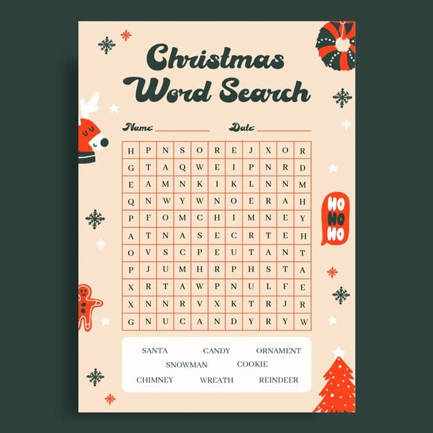 Christmas word search