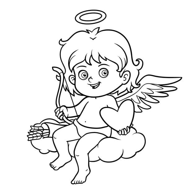 coloring book children valentine s day character angel 255358 76