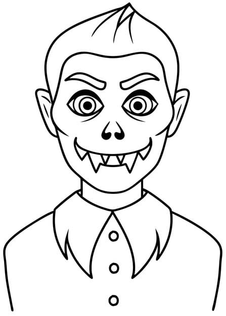 coloring page halloween creepy with no color just black lines vector illustration line art 969863 338346