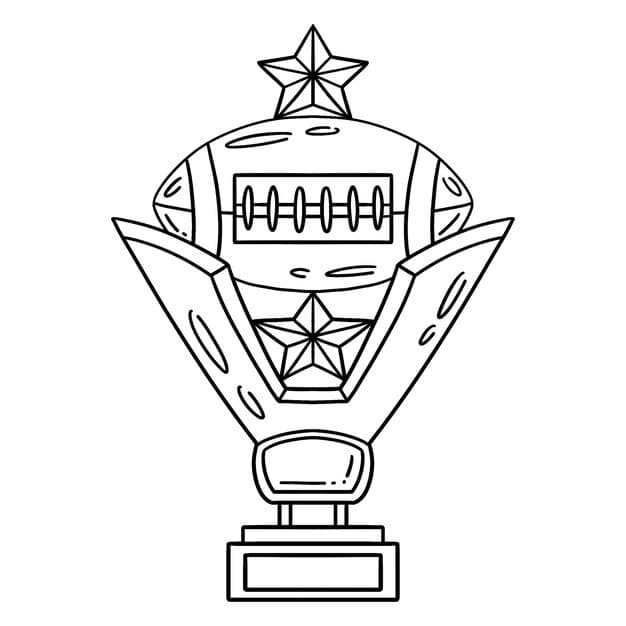 cute funny coloring page american football trophy provides hours coloring fun children color this page is very easy suitable little kids toddlers 576561 12483