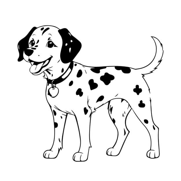 dalmatian hand drawn dog outline illustration 870123 1333