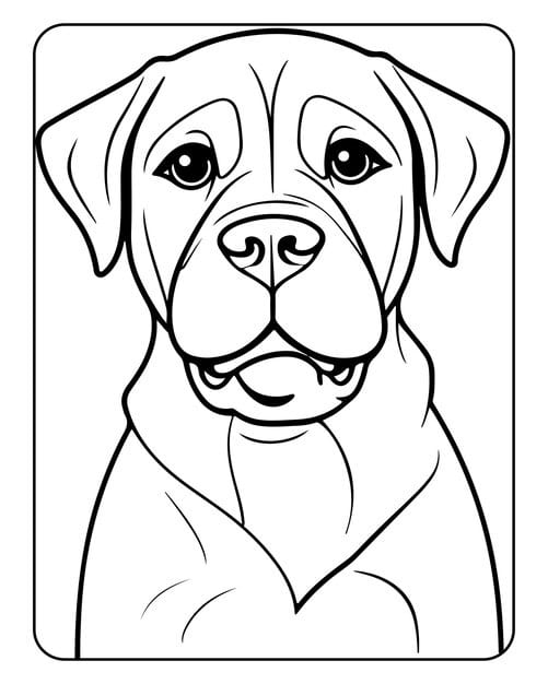 dog coloring page kids cute dog vector dog black white dog illustration 638495 1557