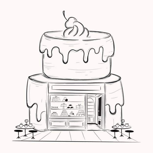 download premium hand drawn illustration cake shop 203633 5923