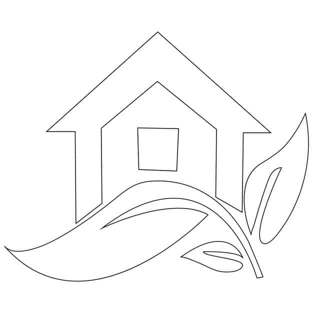 ecological house outline vector design 954948 13387