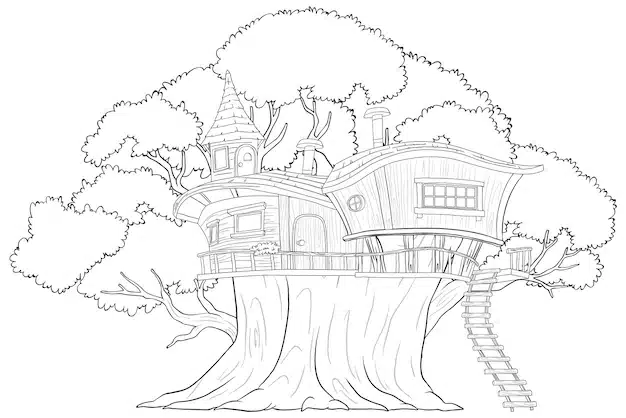 enchanted treehouse fantasy illustration 1308 165199