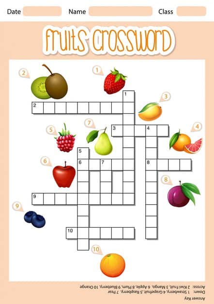 fruits cross word 1308 29599