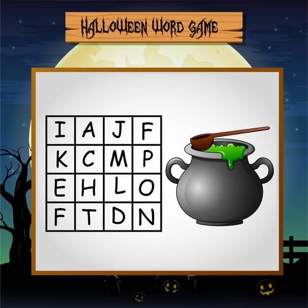 ALT TEXT: A vibrant word search puzzle featuring Halloween decorations.
DESCRIPTION: An engaging word search dedicated to Halloween decorations.
Caption: Get inspired for Halloween with this fun decorations word search!
TITLE: Halloween Decorations Word Search