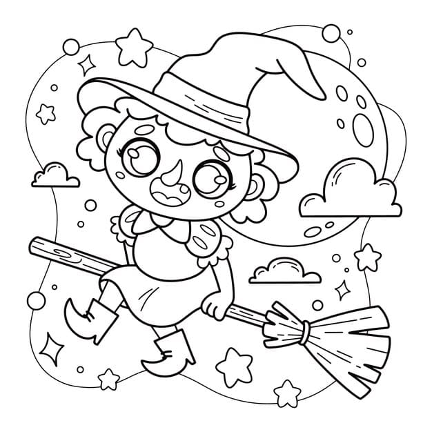 halloween celebration coloring page illustration 52683 93259