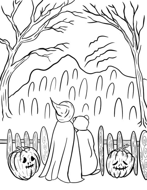 halloween coloring page kids 600519 165