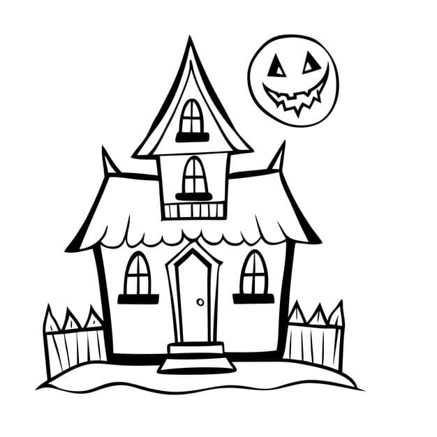 halloween outline house vector illustration 943898 18008